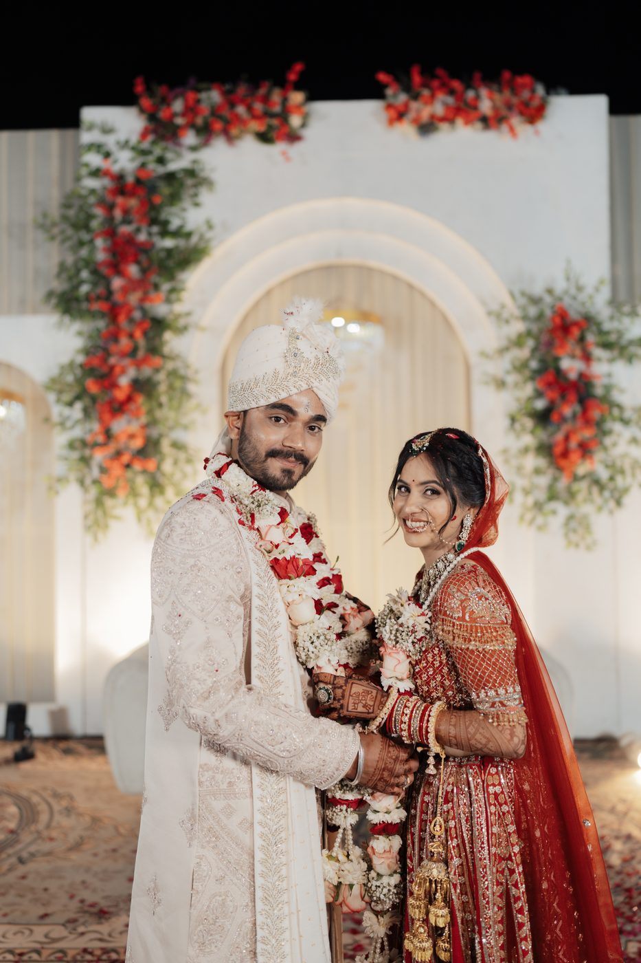 Bride and groom at the mandap